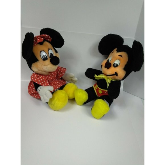 Mickey & Minnie Mouse Set Plush Animal 13" Toy Walt Disney World Disneyland Doll - Picture 4 of 12